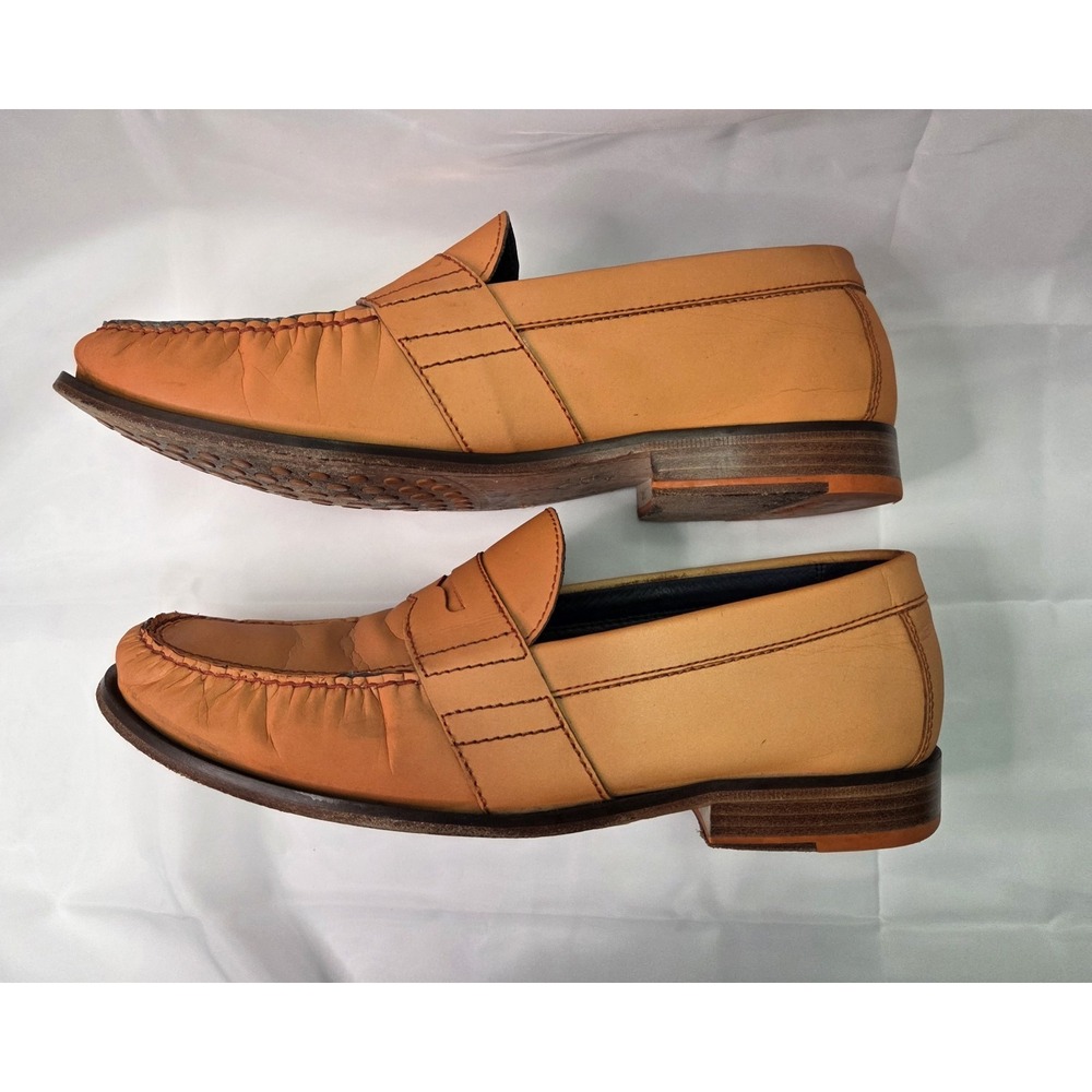 Cole Haan x NikeAir Monroe 12M Orange Reflective Penny Loafer Office Business - Picture 15 of 16